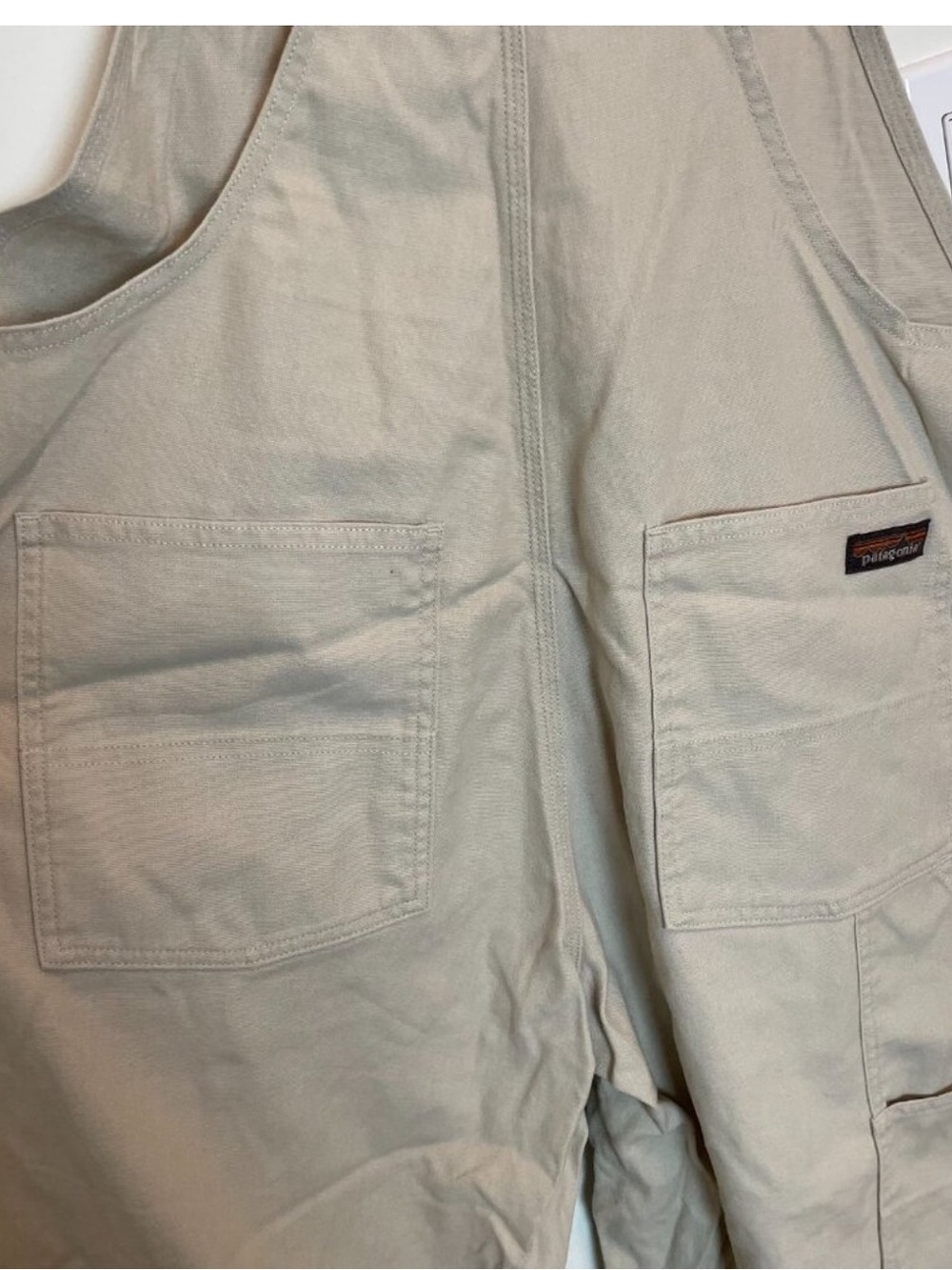 PATAGONIA All Seasons Khaki Hemp Straight Leg Overalls || XL - Picture 8 of 12
